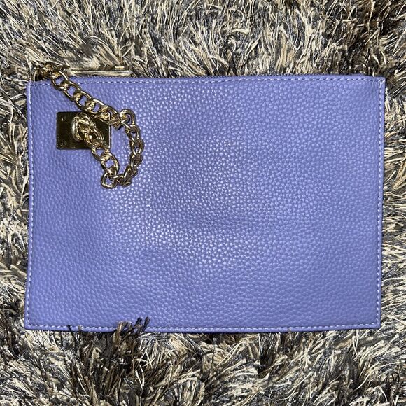 NEW Sondra Roberts Squared SR2 Lavender Purple Clutch Gold Chain Wristlet - Picture 1 of 6